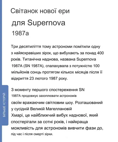 Характеристики Наднової SN1987a